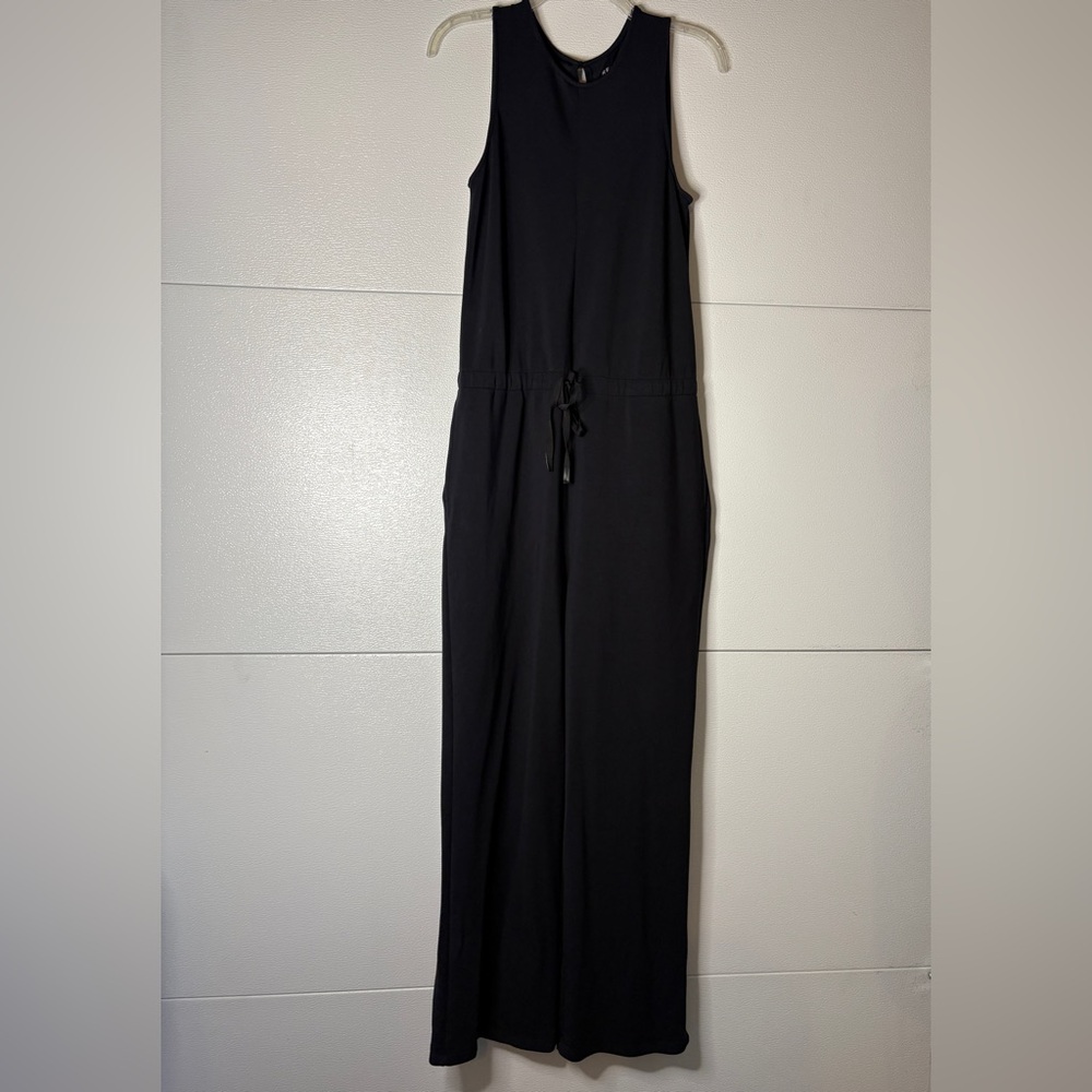 Black Recreation‎ Casual Tie Waist Versatile Chic Jumpsuit Size Medium